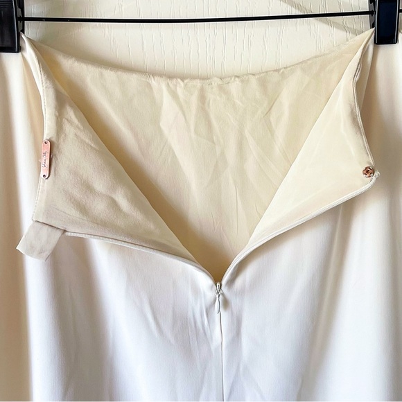 Johanna Ortiz Santuarios Crepe Raffia Midi Skirt Straw Neutral Ecru 10 FAIR - Picture 7 of 11